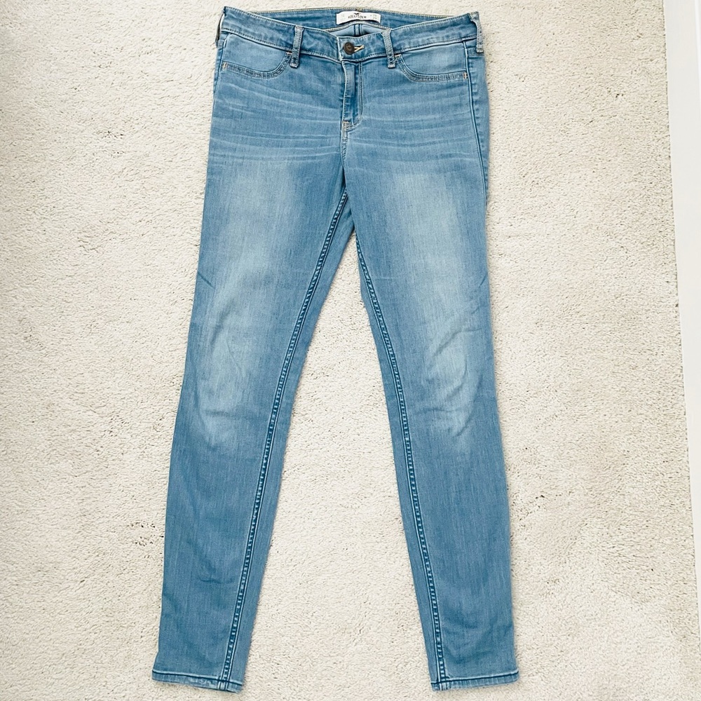 Hollister Light Blue Jean Leggings Low-Rise Jeggings - Size 28W 29L (7R)